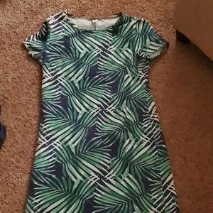 Old Navy Tropical Leaves Body Con Dress